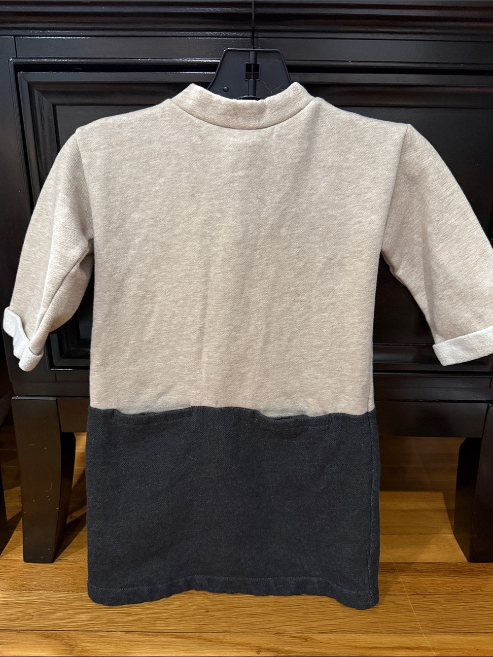 Crewcuts Beige and Black Colorblock Long-Sleeve Top